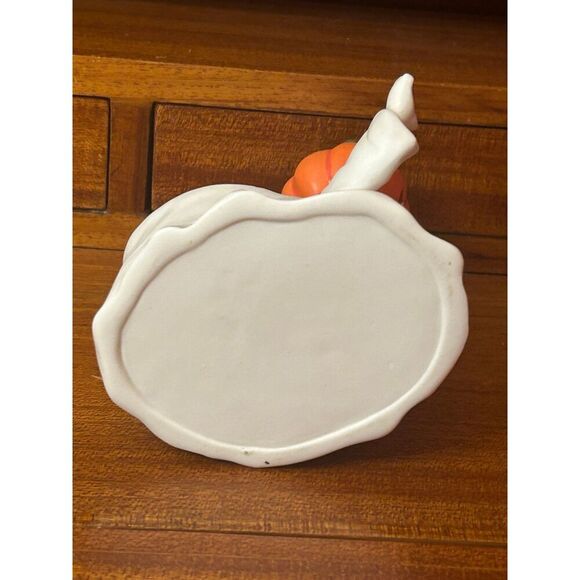 Vtg 1995 New Holland Pumpkin Faced Ghost Planter Candle  Holder Ceramic - Picture 8 of 12